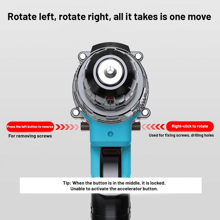 Koopa Tool 21V Portable Cordless Impact Drill Driver Screwdriver 2 Variable Speed 25+1 Torque Setting with battery